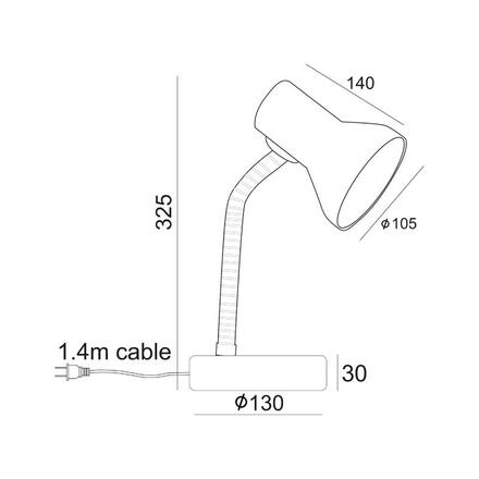 ACA Lighting Office stolní svítidlo SF0371G