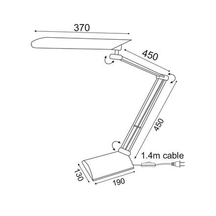 ACA Lighting Office stolní svítidlo SF2801G