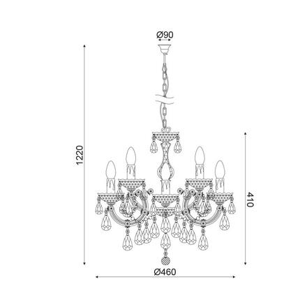 ACA Lighting Acryl závěsné svítidlo SF3505PAM