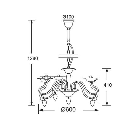 ACA Lighting Acryl závěsné svítidlo SF3630135