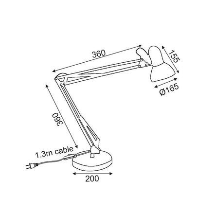 ACA Lighting Office stolní svítidlo SF606B