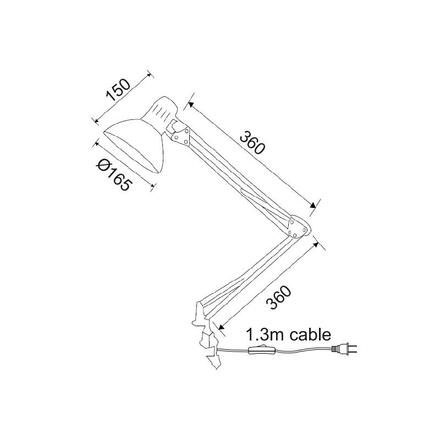 ACA Lighting Office stolní svítidlo SF606BG