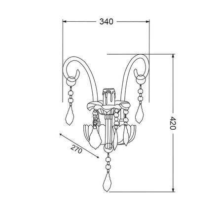 ACA Lighting Acryl nástěnné svítidlo SF633121W