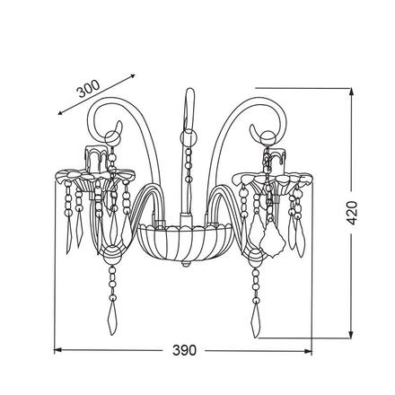 ACA Lighting Acryl nástěnné svítidlo SF633122W