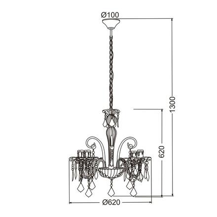 ACA Lighting Acryl závěsné svítidlo SF633124P