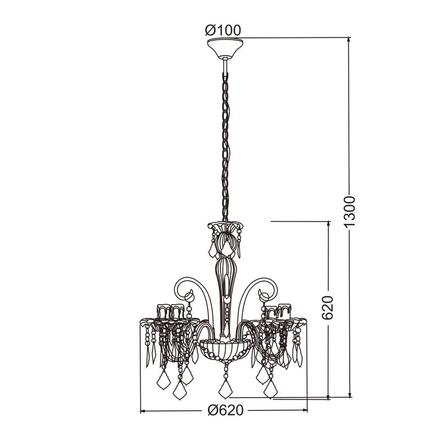 ACA Lighting Acryl závěsné svítidlo SF633124P