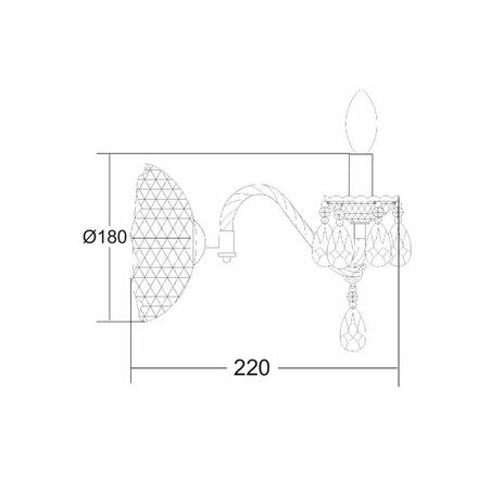 ACA Lighting Acryl nástěnné svítidlo SF63991W