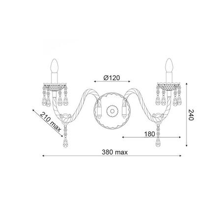 ACA Lighting Acryl nástěnné svítidlo SF63992WC