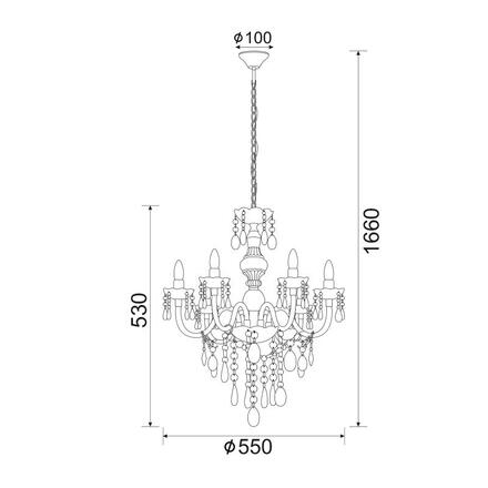 ACA Lighting Acryl závěsné svítidlo SF64026T