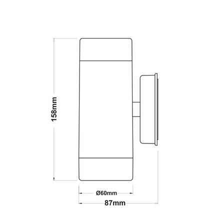 ACA Lighting Garden Spot venkovní bodové nástěnné svítidlo SL7031B