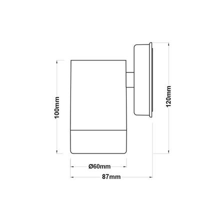 ACA Lighting Garden Spot venkovní bodové nástěnné svítidlo SL7032B