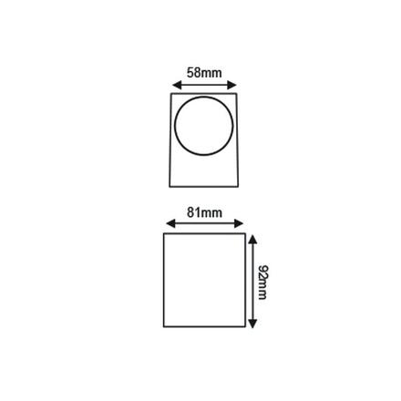 ACA Lighting GU10 venkovní nástěnné svítidlo plast 230V tmavě šedá IP65 MAX 3W LED SL8110GU10G