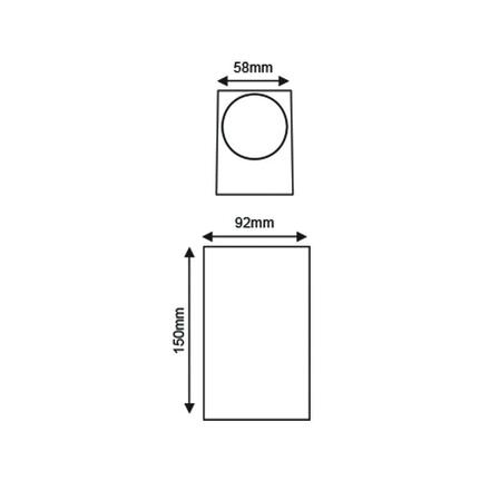 ACA Lighting GU10 venkovní nástěnné svítidlo plast 230V tmavě šedá IP65 MAX.2X3W LED SL8111GU10G