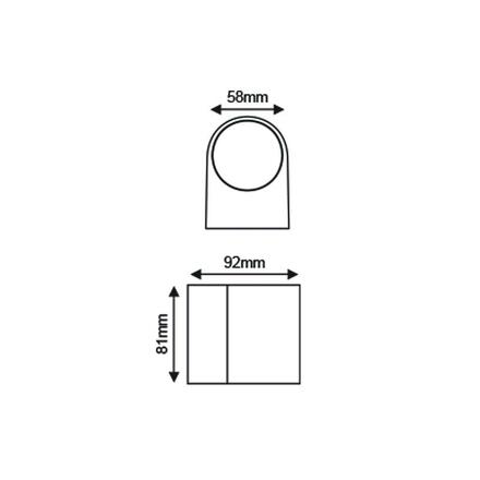 ACA Lighting GU10 venkovní nástěnné svítidlo plast 230V tmavě šedá IP65 MAX 3W LED SL8210GU10G