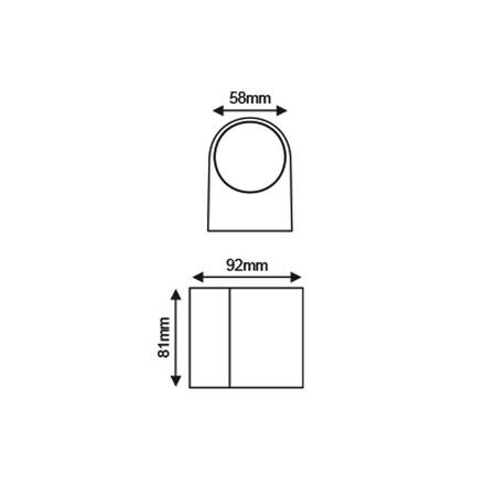 ACA Lighting GU10 venkovní nástěnné svítidlo  plast 230V bílá IP65 MAX 3W LED SL8210GU10W