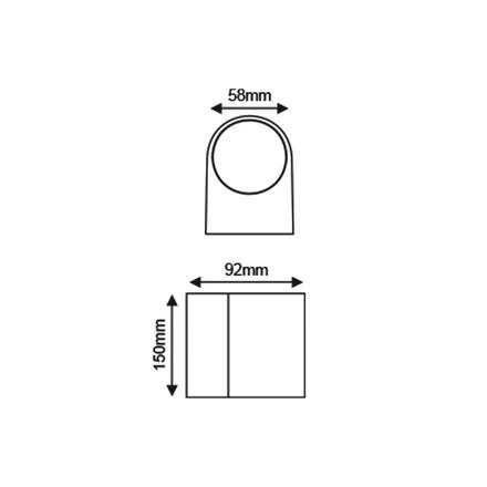 ACA Lighting GU10 venkovní nástěnné svítidlo plast 230V bílá IP65 MAX.2X3W LED SL8211GU10W