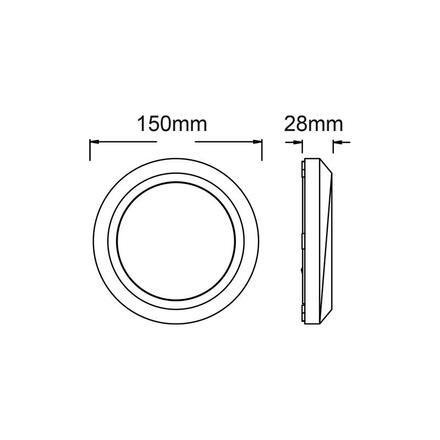 ACA Lighting LED venkovní nástěnné svítidlo kulaté bílá 230V AC IP65 4W 3000K 310LM RA80 SLIM01NW