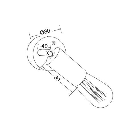 ACA Lighting Spot nástěnné a stropní svítidlo SUT1911PBK