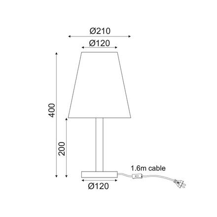 ACA Lighting Floor&Table stolní svítidlo TF176731TWB