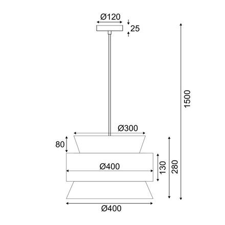 ACA Lighting závěsné svítidlo 1XE27 NISYROS černá textil+ratan D40XH150CM TF20841P