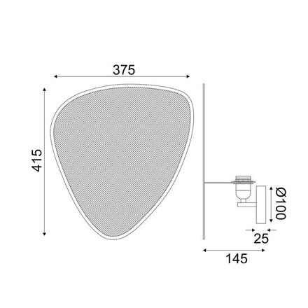 ACA Lighting nástěnné svítidlo 1XE27 SKYROS ratan 42X38X15CM TF20851WN