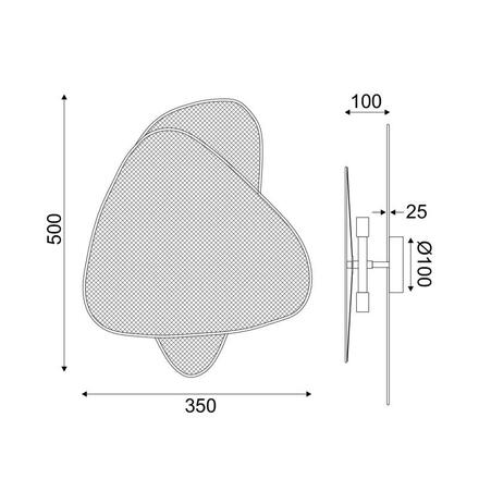 ACA Lighting nástěnné svítidlo 2XE14 SKYROS ratan 50X35X13CM TF20852WN