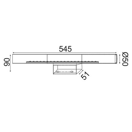 ACA Lighting nástěnné LED SMD 13W 4000K 980lm IP44 TINKI akryl+kov 55X5,1X9CM TNK75180413W