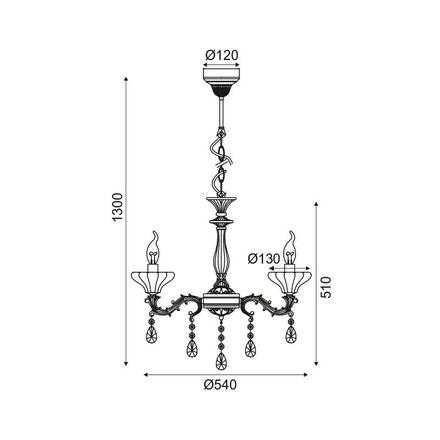 ACA Lighting Elegant závěsné svítidlo TNK854535P