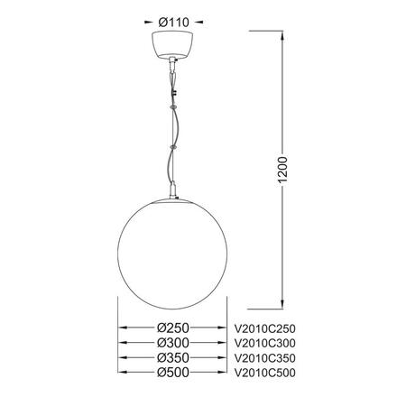 ACA Lighting Prim závěsné svítidlo V2010C250