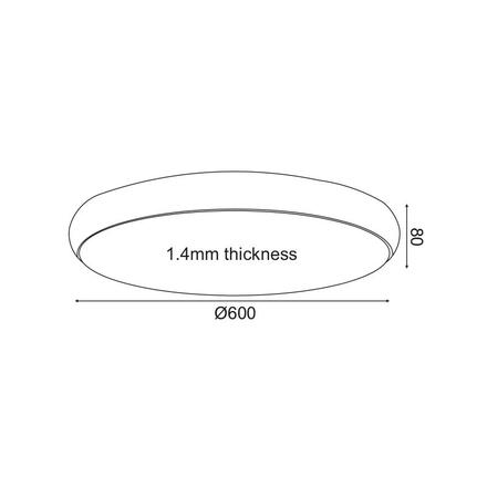 ACA Lighting Decoled LED stropní svítidlo V27LEDC60BK
