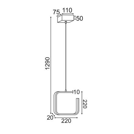 ACA Lighting Decoled LED závěsné svítidlo V27LEDP22WH