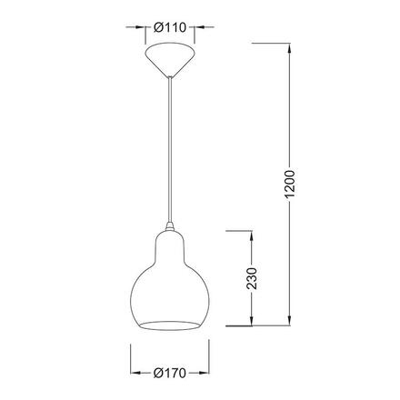 ACA Lighting Vintage závěsné svítidlo V292851PAM