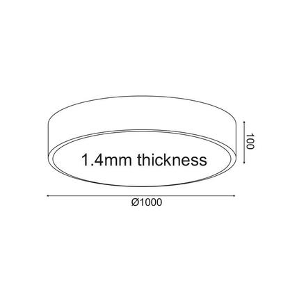 ACA Lighting stropní svítidlo LED 100W 8000lm 3000K bílá D100XH10CM OPTIMUS V29LEDC100WH