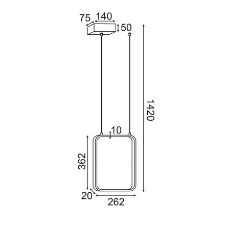 ACA Lighting Decoled LED závěsné svítidlo V30LEDP26WH