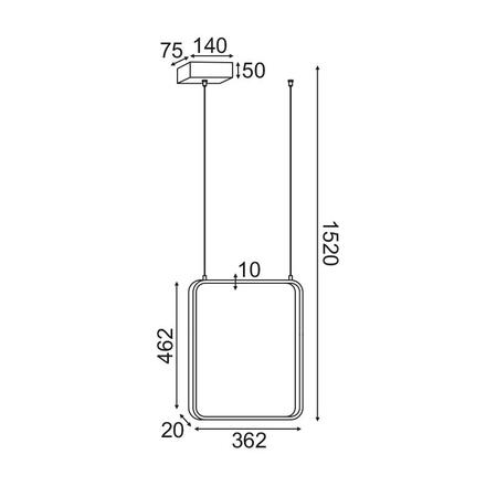 ACA Lighting Decoled LED závěsné svítidlo V30LEDP36BK