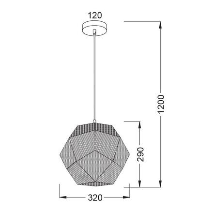 ACA Lighting Avantgarde závěsné svítidlo V35029CH