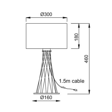 ACA Lighting Floor&Table stolní svítidlo V35135TNE