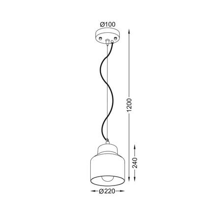 ACA Lighting Vintage závěsné svítidlo V35159CW