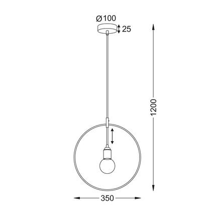 ACA Lighting Vintage závěsné svítidlo V35181BK