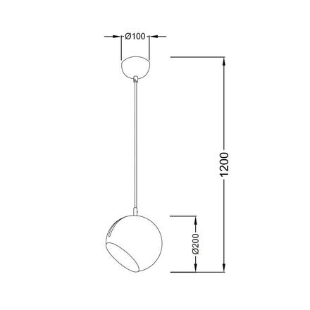 ACA Lighting Prim závěsné svítidlo V36037BK