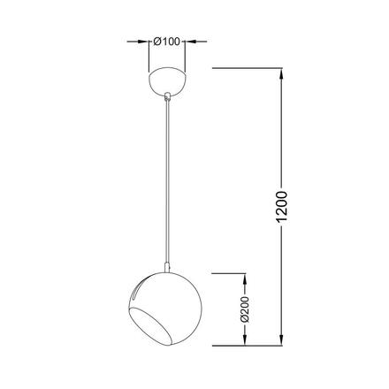 ACA Lighting Prim závěsné svítidlo V36037CG