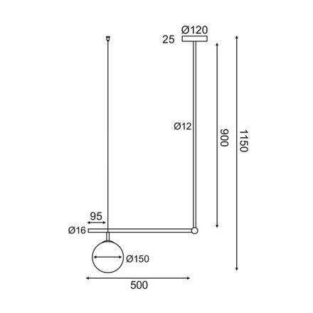 ACA Lighting Avantgarde závěsné svítidlo V360501P