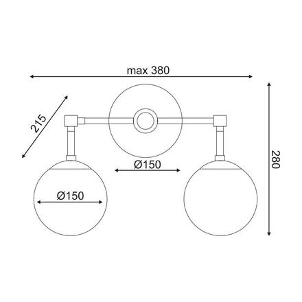 ACA Lighting Avantgarde nástěnné a stropní svítidlo V360502W