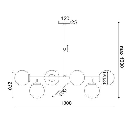 ACA Lighting Avantgarde nástěnné a stropní svítidlo V360506P