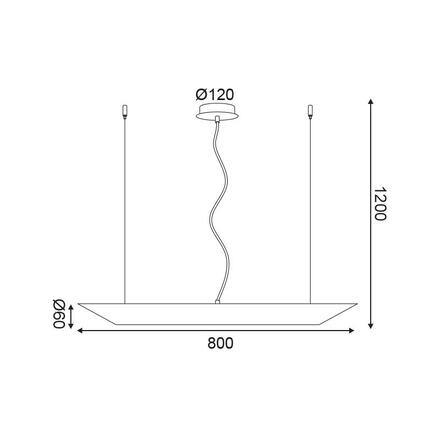 ACA Lighting Style závěsné svítidlo V362952PWG