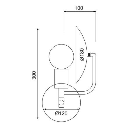 ACA Lighting Avantgarde nástěnné svítidlo V362981W