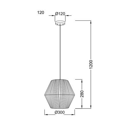 ACA Lighting Prim závěsné svítidlo V36319