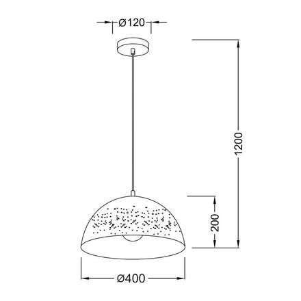 ACA Lighting Avantgarde závěsné svítidlo V363381PWG