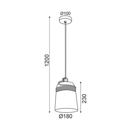 ACA Lighting Vintage závěsné svítidlo V36339