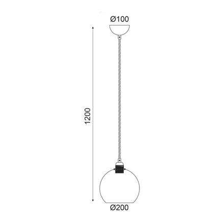 ACA Lighting Vintage závěsné svítidlo V3643320AM